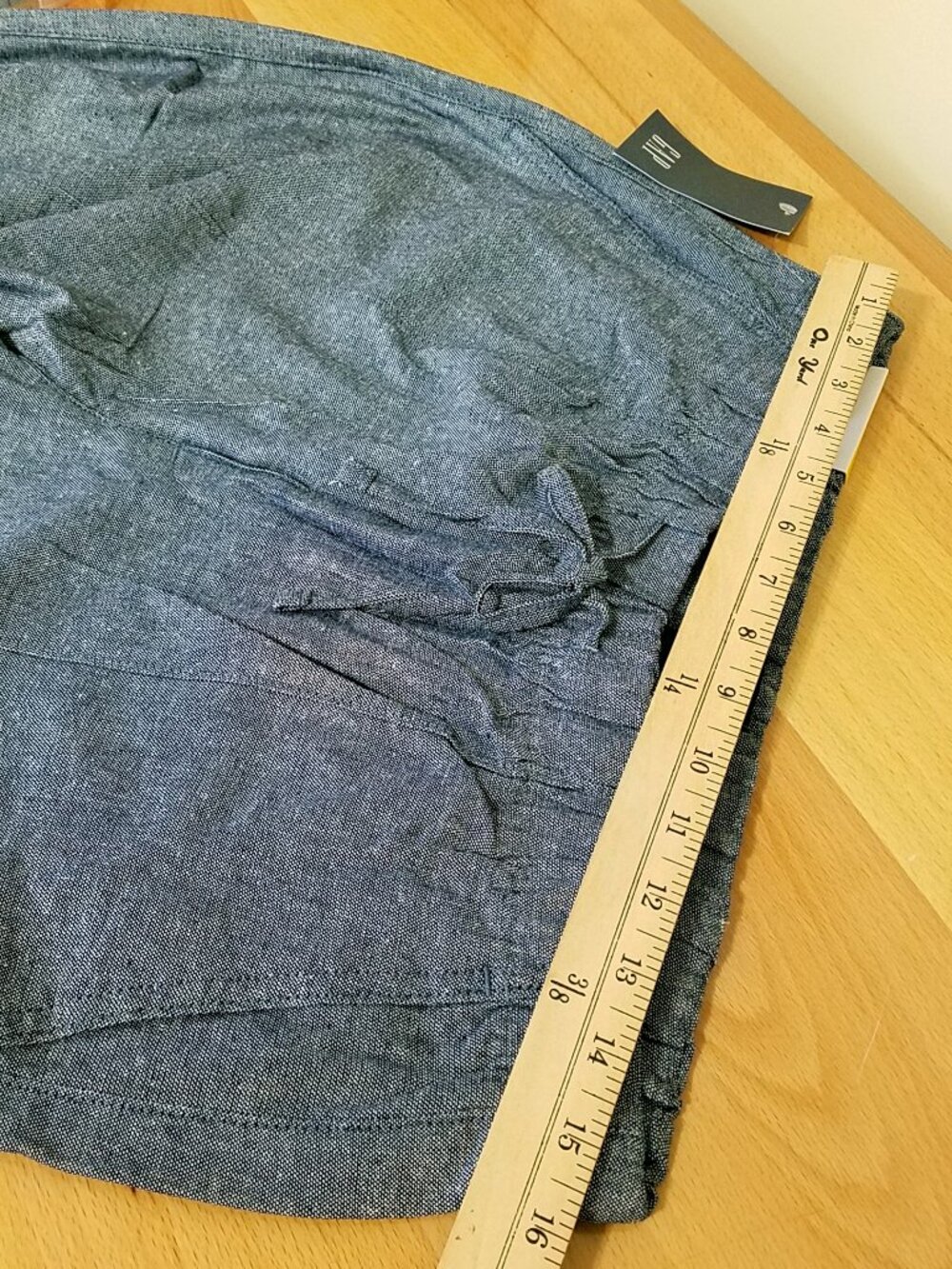 Gap Light Blue Linen Blend Pull-On Pants Medium NWT Seam Detail - Picture 8 of 16